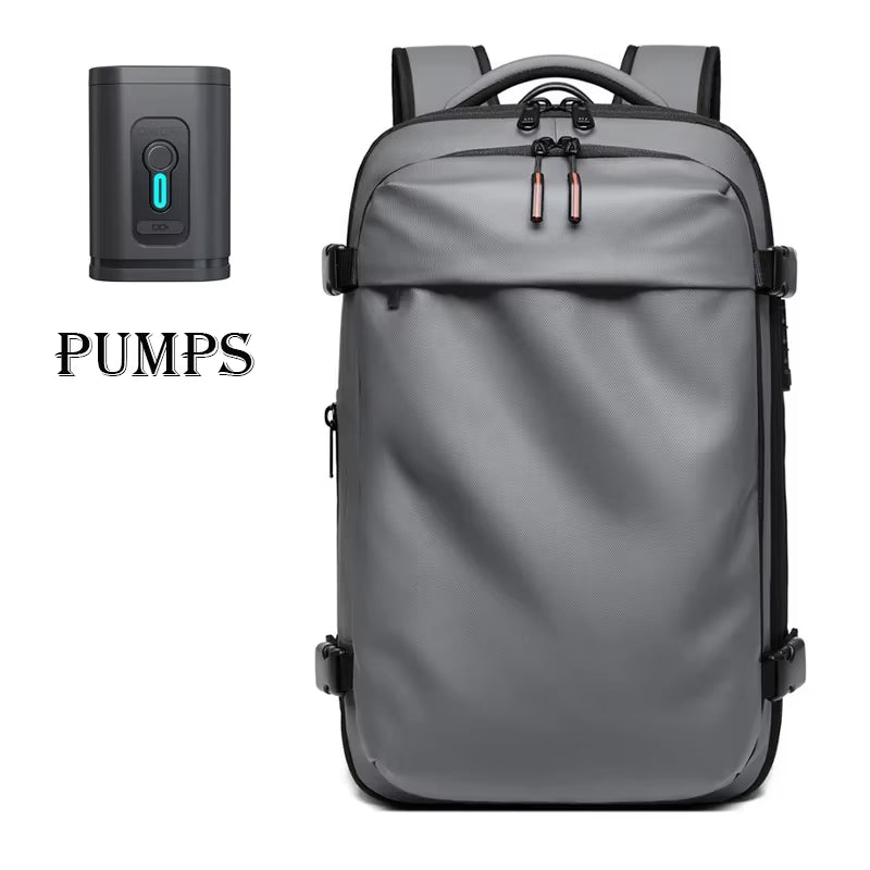 Ultimate Men’s Travel Backpack: Vacuum Compression Laptop Backpack with 17-Inch Capacity for School, Hiking, and Business