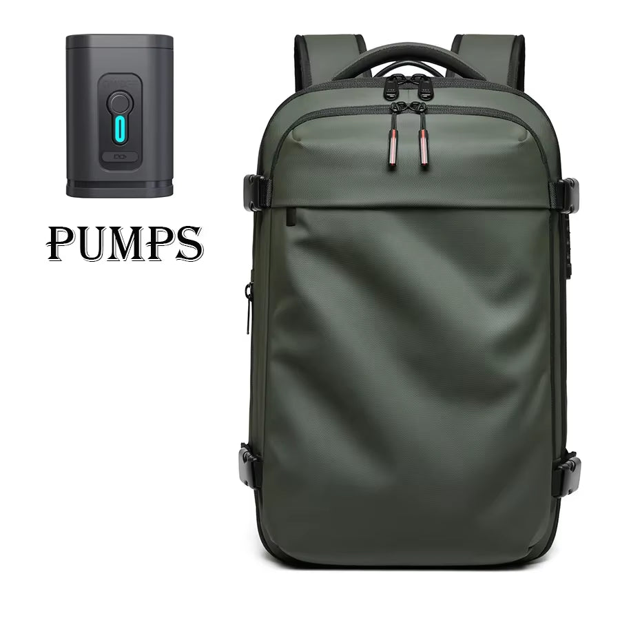 Ultimate Men’s Travel Backpack: Vacuum Compression Laptop Backpack with 17-Inch Capacity for School, Hiking, and Business