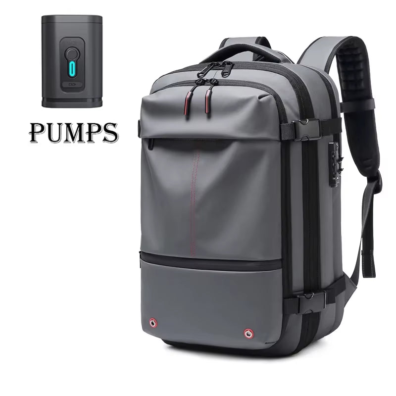 Ultimate Men’s Travel Backpack: Vacuum Compression Laptop Backpack with 17-Inch Capacity for School, Hiking, and Business