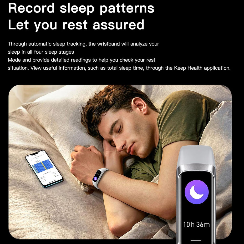 Elevate Your Fitness Journey with the Slim and Stylish C60 Health Tracker - 25 Sports Modes, Heart Rate & Blood Pressure Monitoring, IP68 Waterproof Design